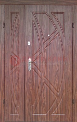 Железная тамбурная полуторная дверь с МДФ ПЛ-7 в Электростали